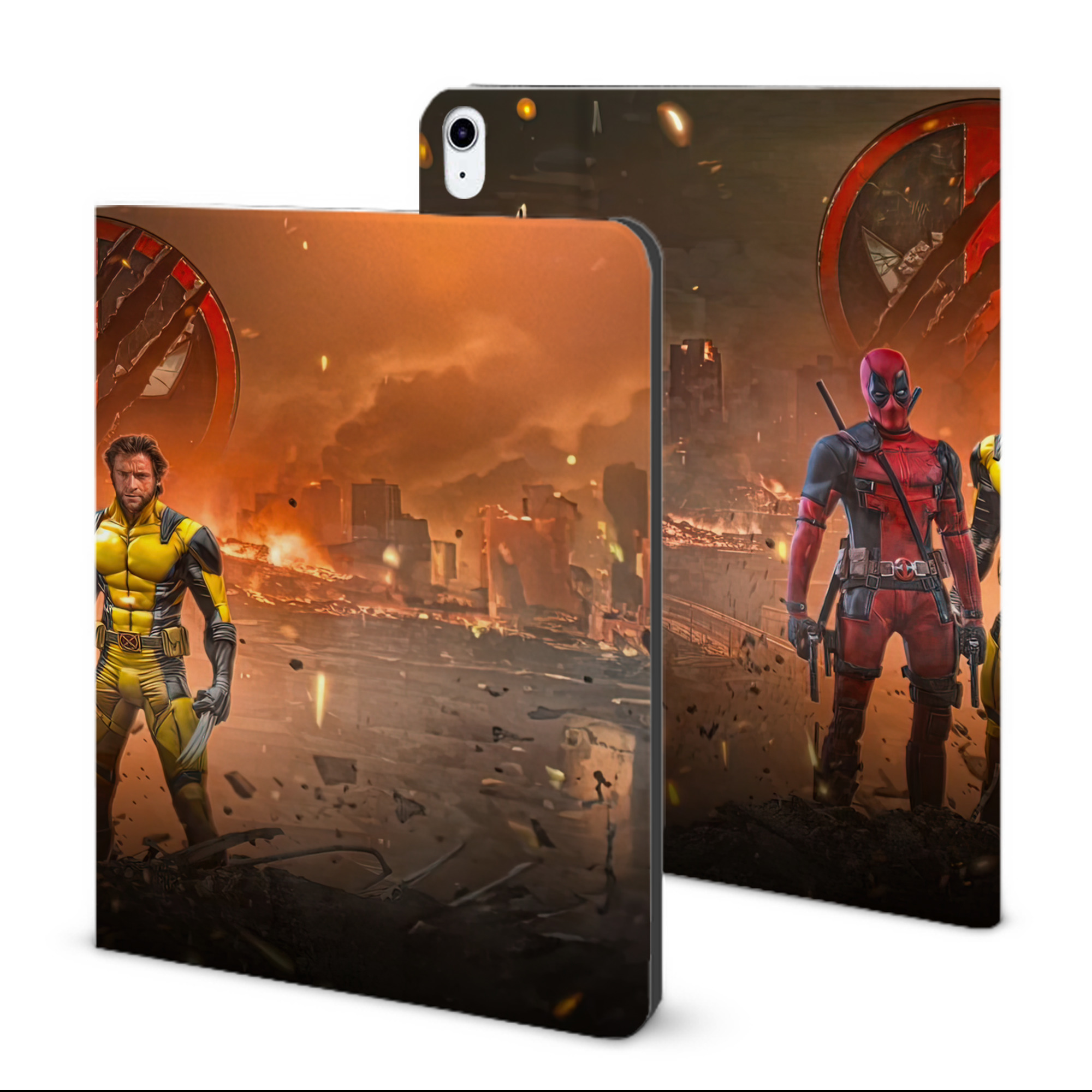（画像用） Deadpool デッドプール IPad ケース ブック型 PUレザー TPU 耐衝撃 軽量 薄型 ペン収納なし 全面保護 IPad 各モデル対応